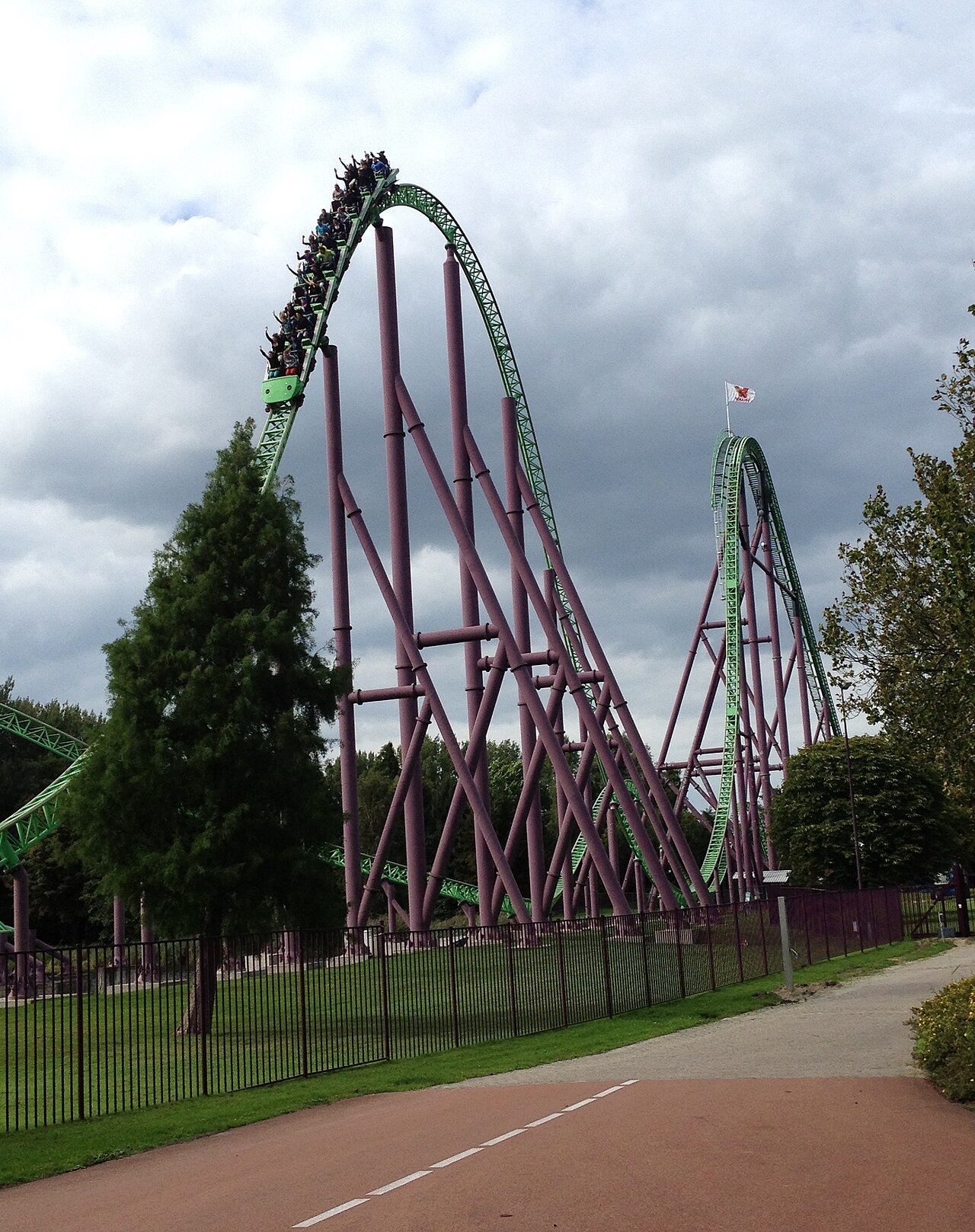 Goliath roller coaster at Walibi Holland